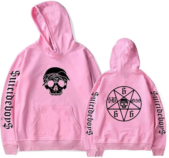 $uicideboy$ Merch G59 Record Pink Hoodie